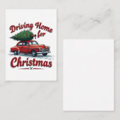 Kerstboom op vrachtwagen naar huis rijden met Kers Notitiekaartje (Voorkant / Achterkant)