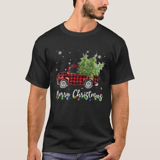 kerstboom op vrachtwagen Red Buffalo T-shirt (Voorkant)
