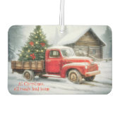 Kerstboom op vrachtwagen Winter Luchtverfrisser (Achterkant)