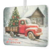 Kerstboom op vrachtwagen Winter Luchtverfrisser (Links)