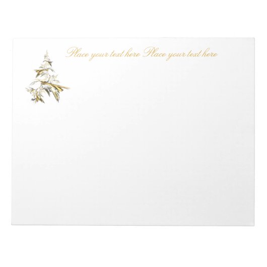 Kerstboom op White 001 Notitieblok (Voorkant)