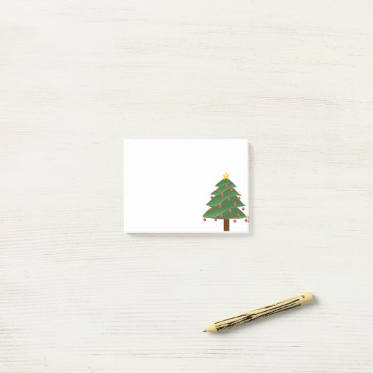 Kerstboom op witte Post-it-notitie Post-it® Notes (Op bureau)