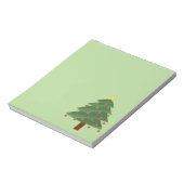 Kerstboom op Zacht Groen Notitieblok (Linkerzijde)