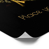 Kerstboom op zwarte tonijn 001 poster (Hoek)