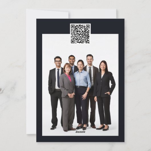 Kerstboom open boek DIY qr code logo Feestdagenkaart (Achterkant)