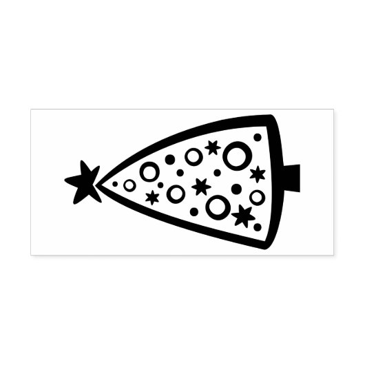 Kerstboom Open Design Color in wattenrubber Rubberstempel (Afrduk)