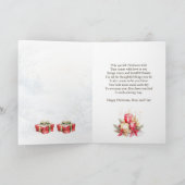 Kerstboom open haard mama en papa vakantie Kaart (Binnen)