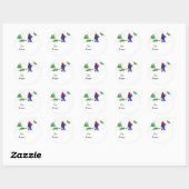 Kerstboom ophalen ronde sticker (Vel)