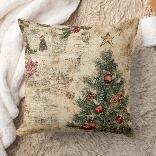 Kerstboom & Ornament decoratie (1) Kussen (Deken)