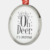 Kerstboom ornament hert grappige illustratie (Links)