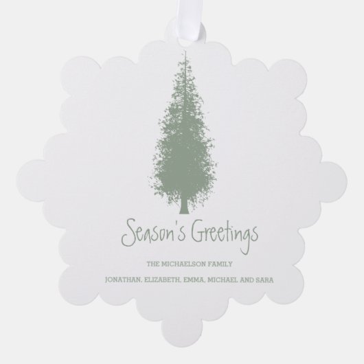 Kerstboom Ornament Kaart (Voorkant)