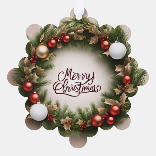 kerstboom ornament kaart (Achterkant)