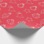 Kerstboom Ornament Patroon Cadeaupapier (Hoek)