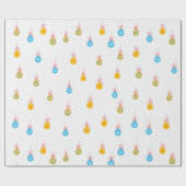 Kerstboom Ornament Patroon Cadeaupapier (Vlak)