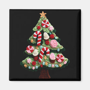 Kerstboom Ornament Snoepriet Haakwerk Holiday Magneet