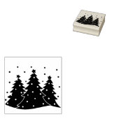 Kerstboom Ornament Stamp Rubberstempel (Gestempeld)