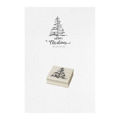 Kerstboom Ornament Stamp Rubberstempel
