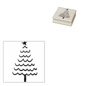 Kerstboom Ornament Stamp Rubberstempel (Gestempeld)