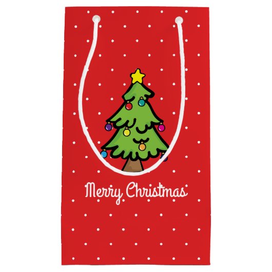 Kerstboom Ornament String of Lights Klein Cadeauzakje (Voorkant)