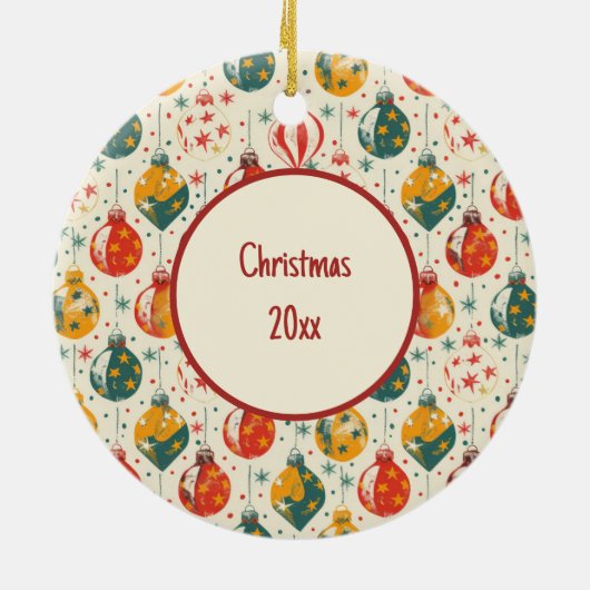 Kerstboom Ornamenten All Over Print (Achterkant)