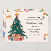 Kerstboom ornamenten decoratie kaart (Voorkant / Achterkant)