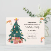 Kerstboom ornamenten Decoratie Verjaardag Kaart (Staand voorkant)
