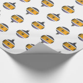 Kerstboom Ornamenten Goud Zilver op Wit Cadeaupapier (Hoek)