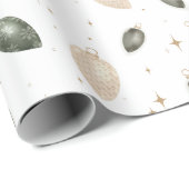 Kerstboom Ornamenten Rustiek Vakantie Gift Cadeaupapier (Rol Hoek)