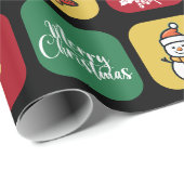 Kerstboom Ornamenten Sneeuwman Cadeaupapier (Rol Hoek)