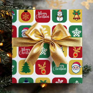 Kerstboom Ornamenten Sneeuwman Cadeaupapier
