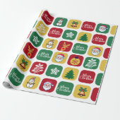 Kerstboom Ornamenten Sneeuwman Cadeaupapier (Uitgerold)