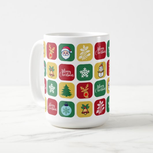 Kerstboom Ornamenten Sneeuwman Koffiemok (Voorkant links)