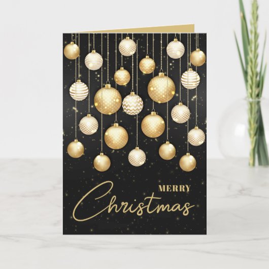 Kerstboom Ornamenten Zakelijke Groet Feestdagen Kaart (Voorkant)