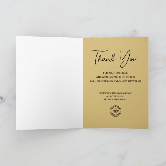 Kerstboom Ornamenten Zakelijke Groet Feestdagen Kaart (Binnen)