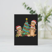 Kerstboom Otter Kinder kerstcadeau Zee Otter Briefkaart (Staand voorkant)