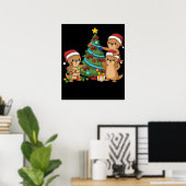Kerstboom Otter Kinder kerstcadeau Zee Otter Poster (Thuiskantoor)