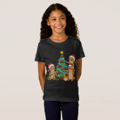 Kerstboom Otter Kinder kerstcadeau Zee Otter T-shirt (Voorkant volledig)
