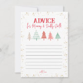 Kerstboom, Ouderadvies voor Baby showers Notitiekaartje (Voorkant)