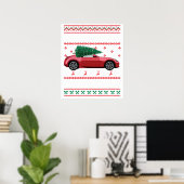 Kerstboom Oudetimer Auto Xmas Horrortrui Pull Poster (Thuiskantoor)