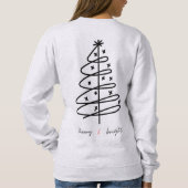 Kerstboom outline sweatshirt (Achterkant)