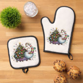 kerstboom ovenwant & pannenlap set (Top down)