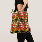 Kerstboom overal print Canvas tas (Dichtbij)