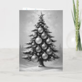 Kerstboom Oversized Levendige Gekleurde Ornamenten Feestdagen Kaart (Achterkant)