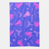 Kerstboom Paarse en roze theedoek (Verticaal)