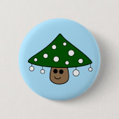 Kerstboom Paddestoel Button (Voorkant)