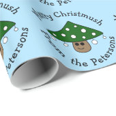 Kerstboom Paddestoel inpakpapier (Rol Hoek)