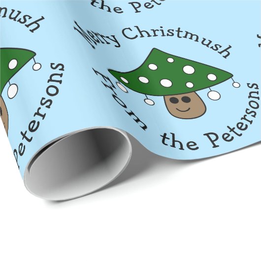 Kerstboom Paddestoel inpakpapier (Rol Hoek)