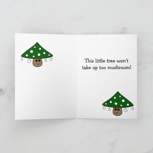 Kerstboom Paddestoel Kaart (Binnen)