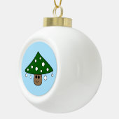 Kerstboom Paddestoel keramische bal Ornament (Rechts)