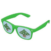 Kerstboom Paddestoel Party Shades Retro Zonnebril (Gekanteld)